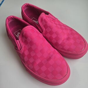 VANS Classic Slip On Checkerboard Hot Pink Shoes Women’s 7 Men’s 5.5 Slipper